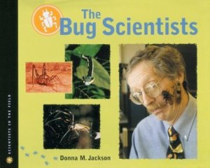 image of the book's cover, which has a picture of a scientist with two cockroaches on his face